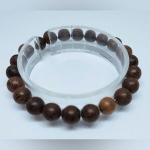 Men's‎ Beaded Bracelet Beads Brown New f67